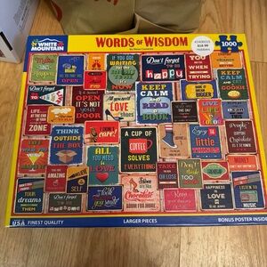 White Mountain Colorful Collage Puzzle